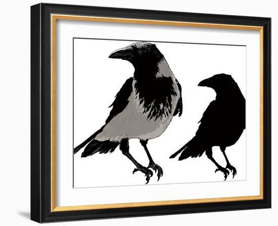 Black Crows-sharpner-Framed Art Print