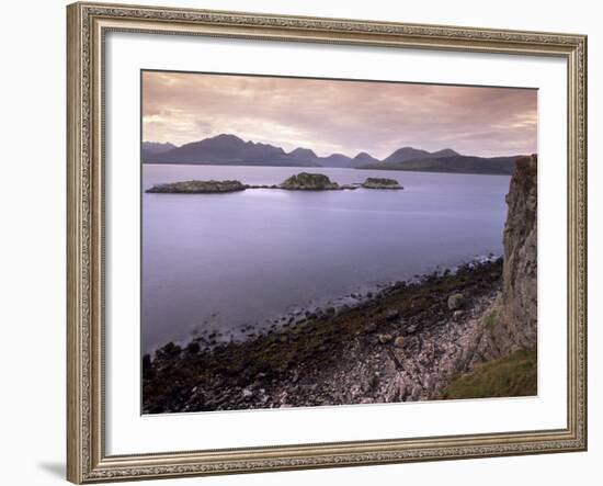 Black Cuillins Range from the Shores of Loch Eishort, Isle of Skye, Inner Hebrides, Scotland, UK-Patrick Dieudonne-Framed Photographic Print