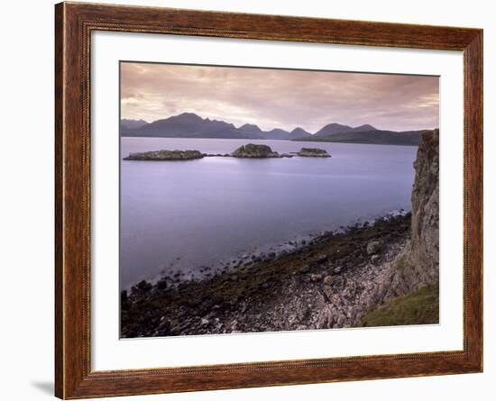 Black Cuillins Range from the Shores of Loch Eishort, Isle of Skye, Inner Hebrides, Scotland, UK-Patrick Dieudonne-Framed Photographic Print