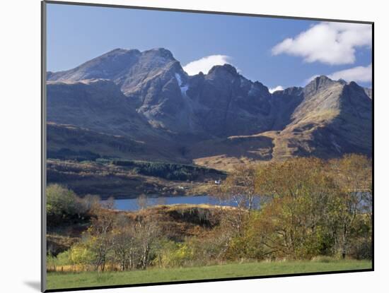 Black Cuillins Ridge, from the Shores of Loch Slapin, Isle of Skye, Inner Hebrides, Scotland, UK-Patrick Dieudonne-Mounted Photographic Print