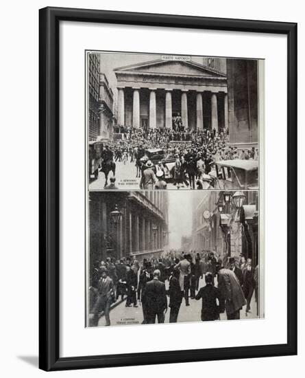 Black Days on Wall Street; the Stock Exchange in London at the Time of the Crash in 1929-null-Framed Photographic Print