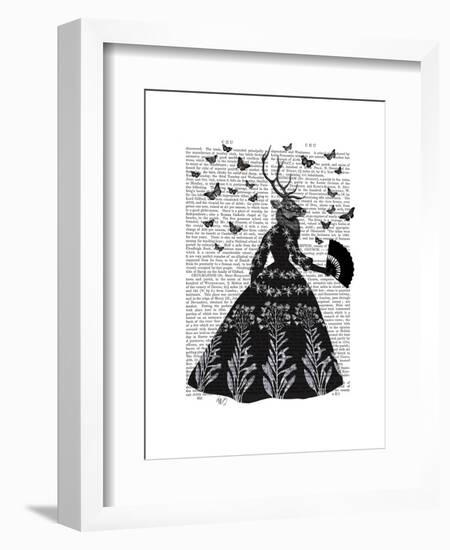 Black Deer-Fab Funky-Framed Art Print