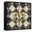 Black Diamond Fleur de Lys I-Hugo Edwins-Framed Stretched Canvas