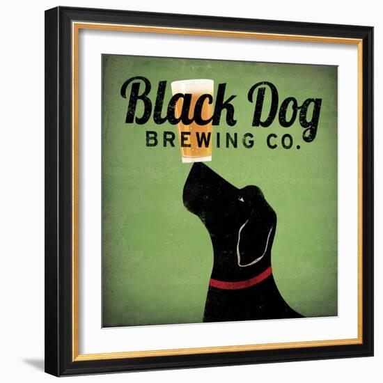 Black Dog Brewing Co on Green-Ryan Fowler-Framed Art Print