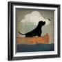 Black Dog Canoe Ride-Ryan Fowler-Framed Art Print