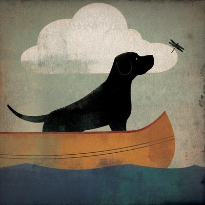 Black Dog Canoe Ride' Art Print - Ryan Fowler | Art.com