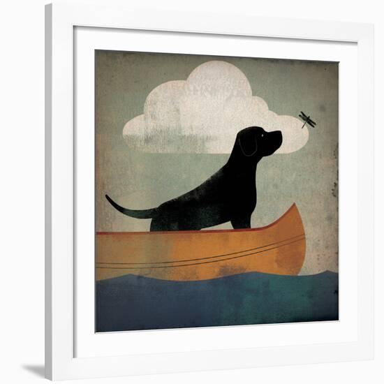 Black Dog Canoe Ride-Ryan Fowler-Framed Giclee Print