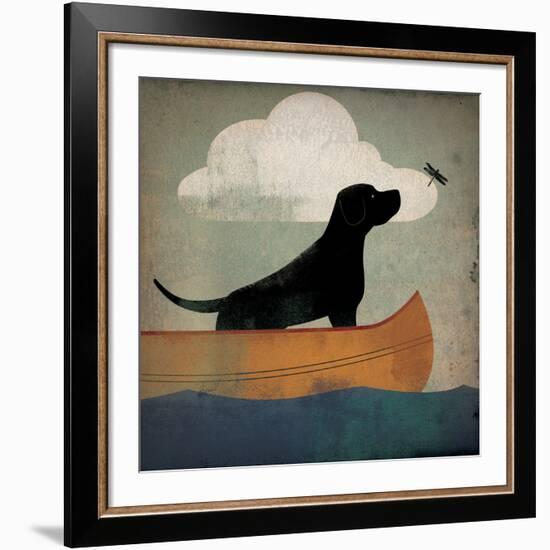 Black Dog Canoe Ride-Ryan Fowler-Framed Giclee Print