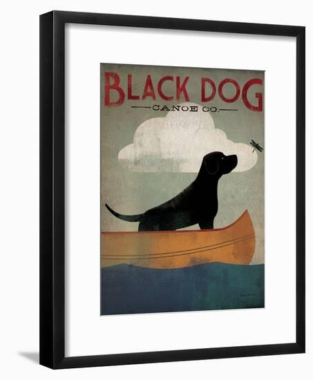 Black Dog Canoe-Ryan Fowler-Framed Art Print