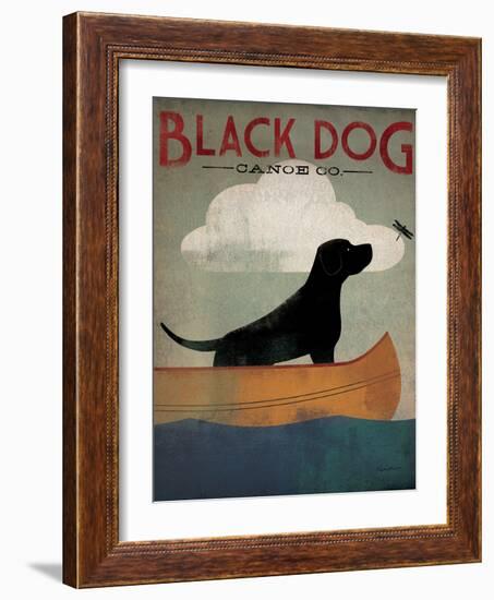 Black Dog Canoe-Ryan Fowler-Framed Art Print