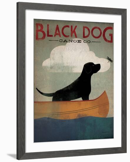 Black Dog Canoe-Ryan Fowler-Framed Art Print