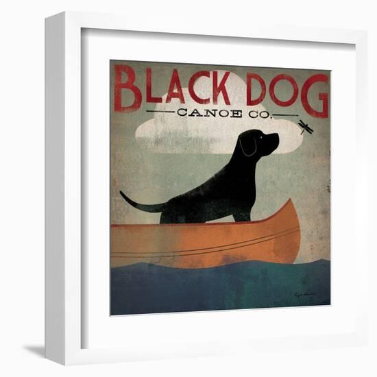 Black Dog Canoe-Ryan Fowler-Framed Art Print