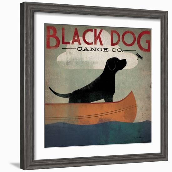 Black Dog Canoe-Ryan Fowler-Framed Premium Giclee Print