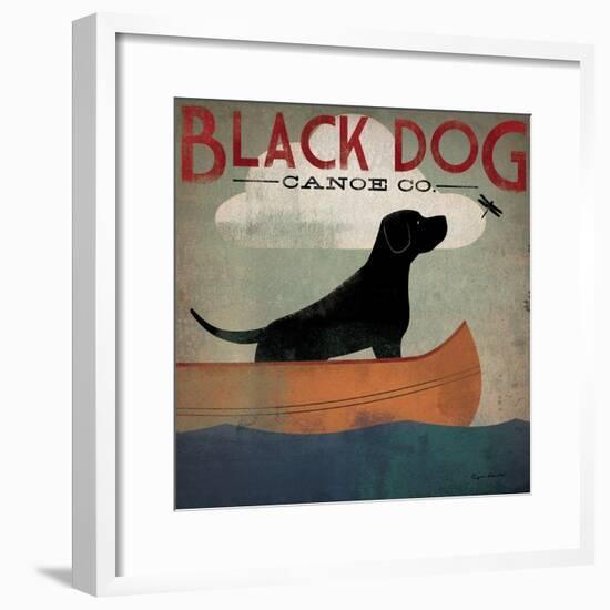 Black Dog Canoe-Ryan Fowler-Framed Premium Giclee Print