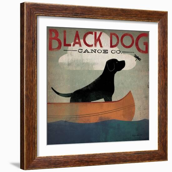 Black Dog Canoe-Ryan Fowler-Framed Premium Giclee Print