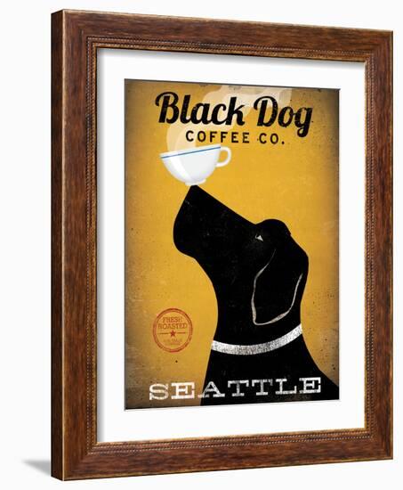 Black Dog Coffee Co Seattle-Ryan Fowler-Framed Art Print