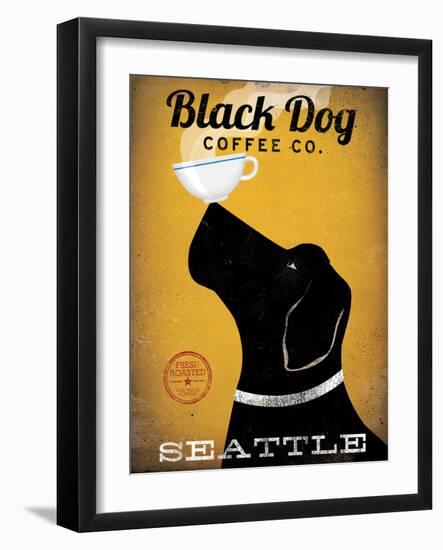 Black Dog Coffee Co Seattle-Ryan Fowler-Framed Art Print