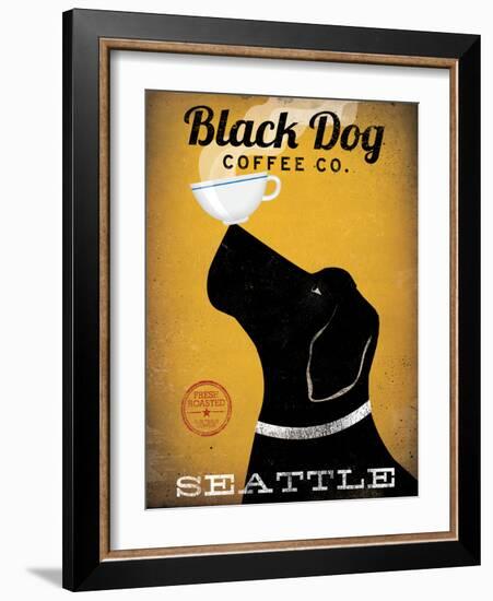 Black Dog Coffee Co Seattle-Ryan Fowler-Framed Art Print