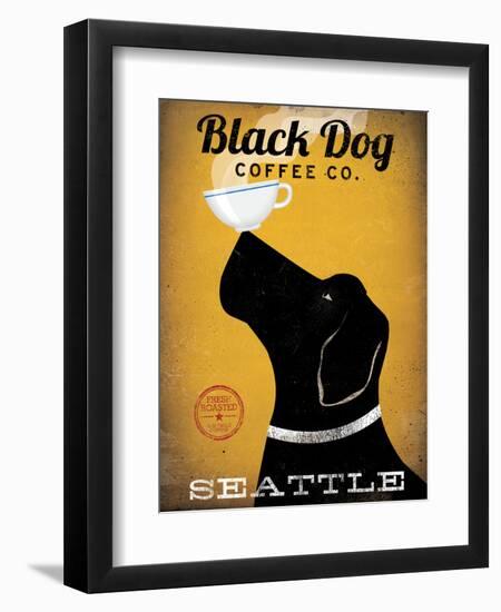 Black Dog Coffee Co Seattle-Ryan Fowler-Framed Art Print