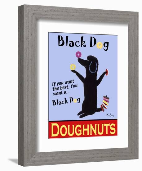 Black Dog Doughnuts-Ken Bailey-Framed Giclee Print