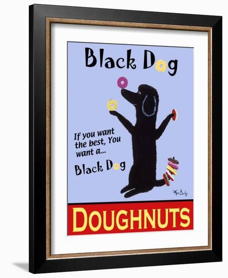 Black Dog Doughnuts-Ken Bailey-Framed Giclee Print