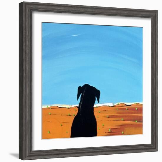 Black Dog in Chestertown, 1998-Marjorie Weiss-Framed Giclee Print