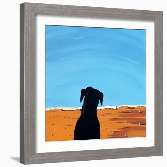 Black Dog in Chestertown, 1998-Marjorie Weiss-Framed Giclee Print