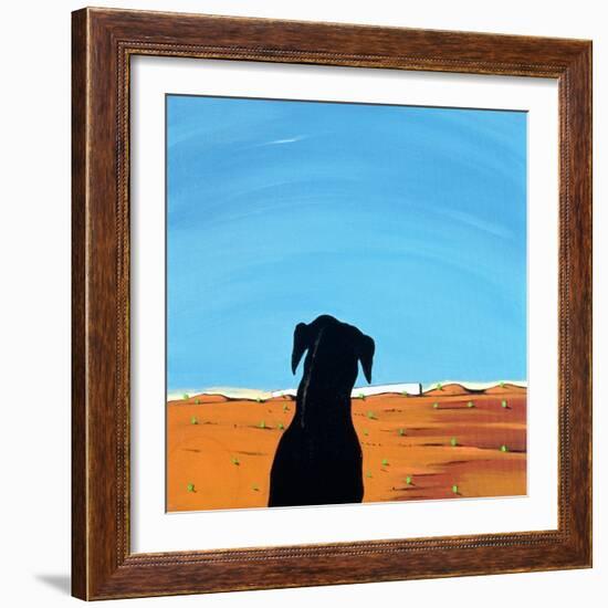 Black Dog in Chestertown, 1998-Marjorie Weiss-Framed Giclee Print