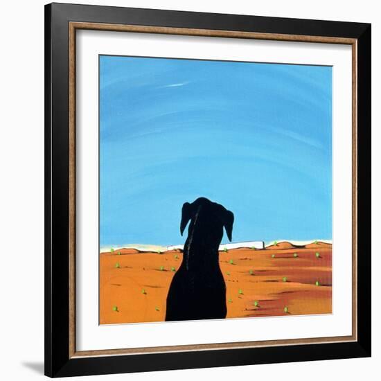 Black Dog in Chestertown, 1998-Marjorie Weiss-Framed Giclee Print