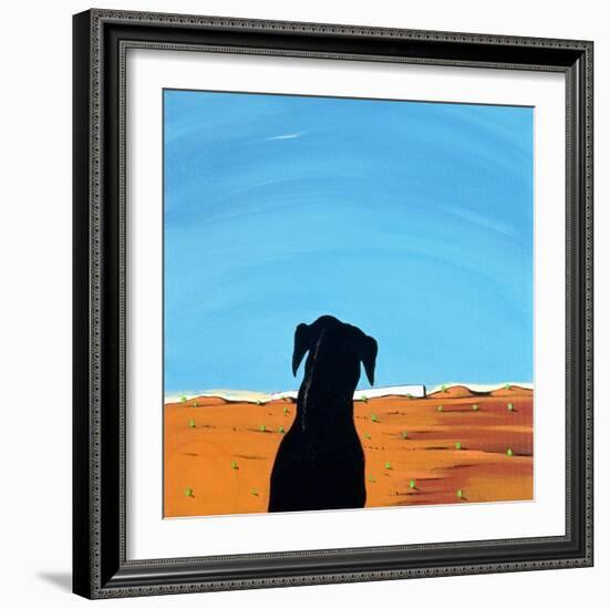 Black Dog in Chestertown, 1998-Marjorie Weiss-Framed Giclee Print