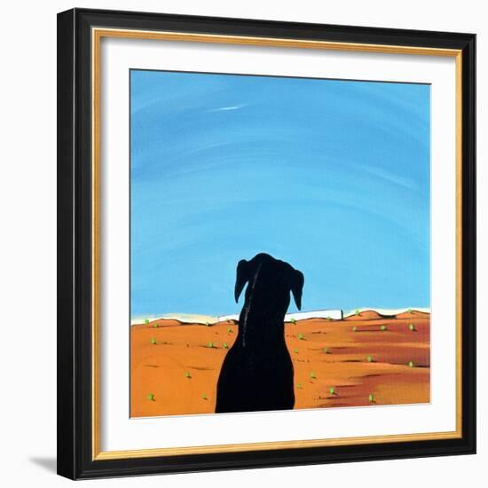 Black Dog in Chestertown, 1998-Marjorie Weiss-Framed Giclee Print