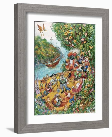 Black Dog's Treasure Island-Bill Bell-Framed Giclee Print