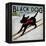 Black Dog Ski-Ryan Fowler-Framed Stretched Canvas