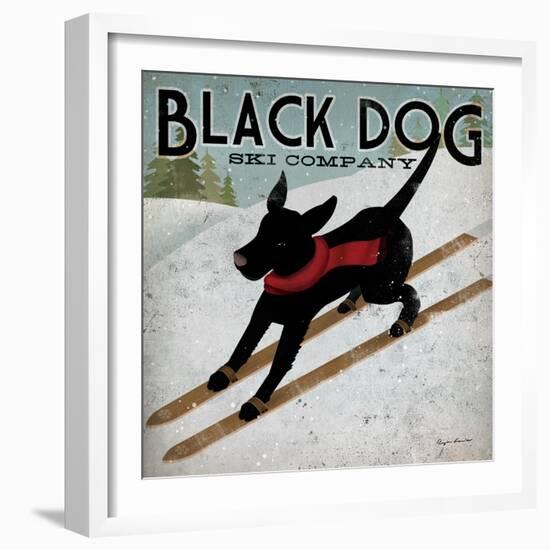 Black Dog Ski-Ryan Fowler-Framed Art Print