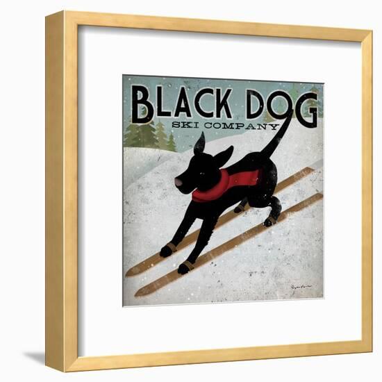 Black Dog Ski-Ryan Fowler-Framed Art Print