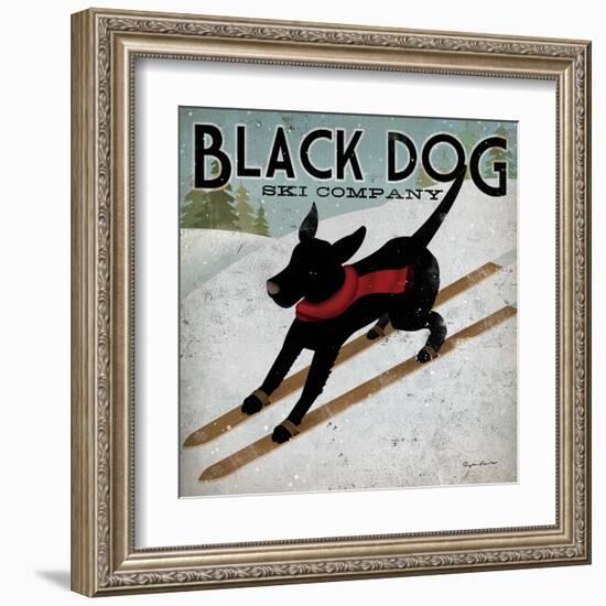 Black Dog Ski-Ryan Fowler-Framed Art Print