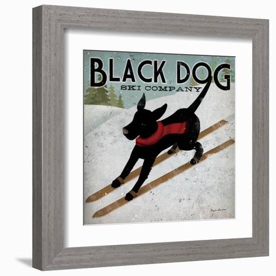 Black Dog Ski-Ryan Fowler-Framed Art Print