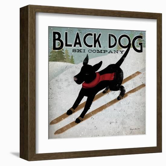 Black Dog Ski-Ryan Fowler-Framed Art Print