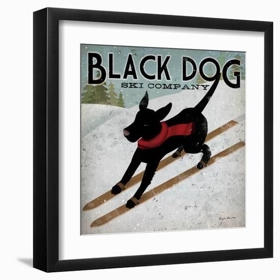 Black Dog Ski-Ryan Fowler-Framed Art Print