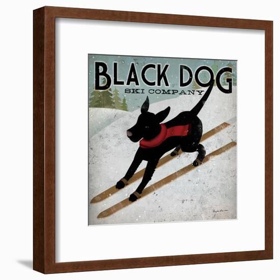 Black Dog Ski-Ryan Fowler-Framed Art Print