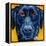 Black Dog-Connie R. Townsend-Framed Stretched Canvas