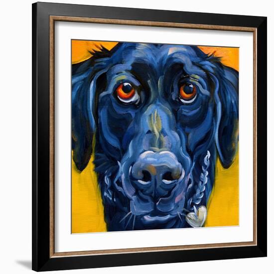 Black Dog-Connie R. Townsend-Framed Art Print