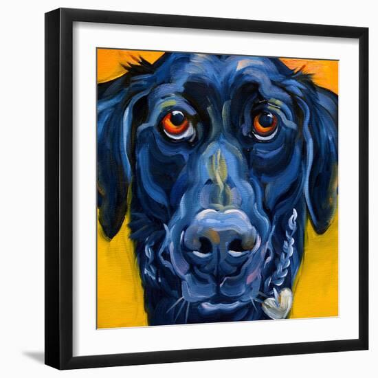 Black Dog-Connie R. Townsend-Framed Art Print