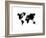 Black Dotted World Map-NaxArt-Framed Art Print