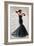 Black Dress Glamour-Sandra Smith-Framed Art Print