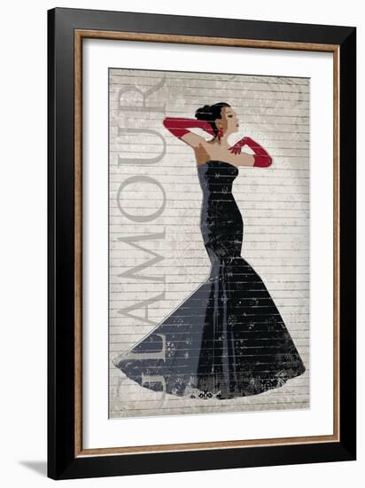 Black Dress Glamour-Sandra Smith-Framed Art Print