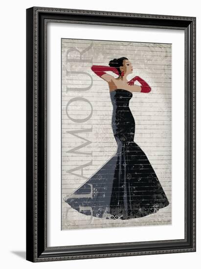 Black Dress Glamour-Sandra Smith-Framed Art Print