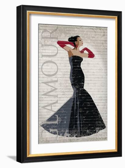 Black Dress Glamour-Sandra Smith-Framed Art Print