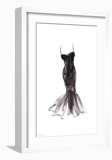 Black Dress with Flair-Tina-Framed Art Print