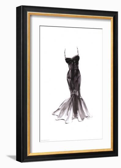 Black Dress with Flair-Tina-Framed Art Print